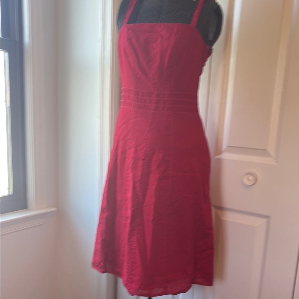 Ann Taylor Red Midi Dress